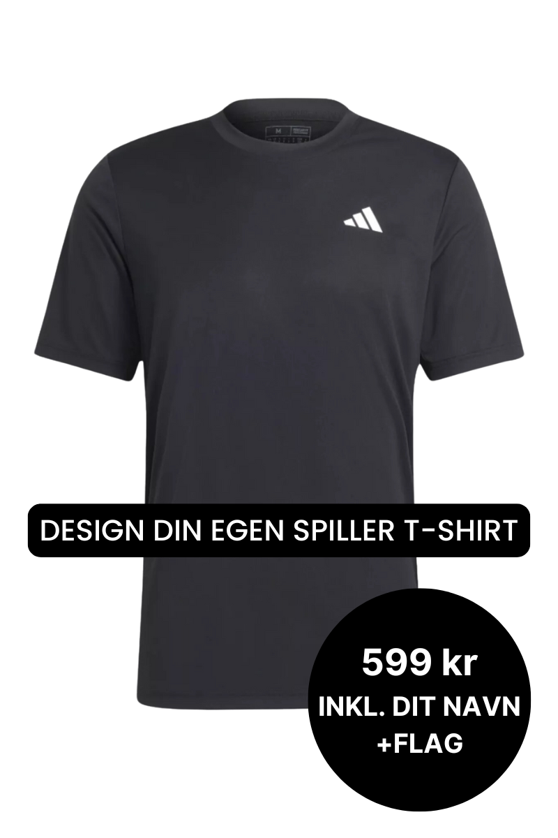 Adidas Club T Shirt   Sort   Spiller T Shirt Med Navn