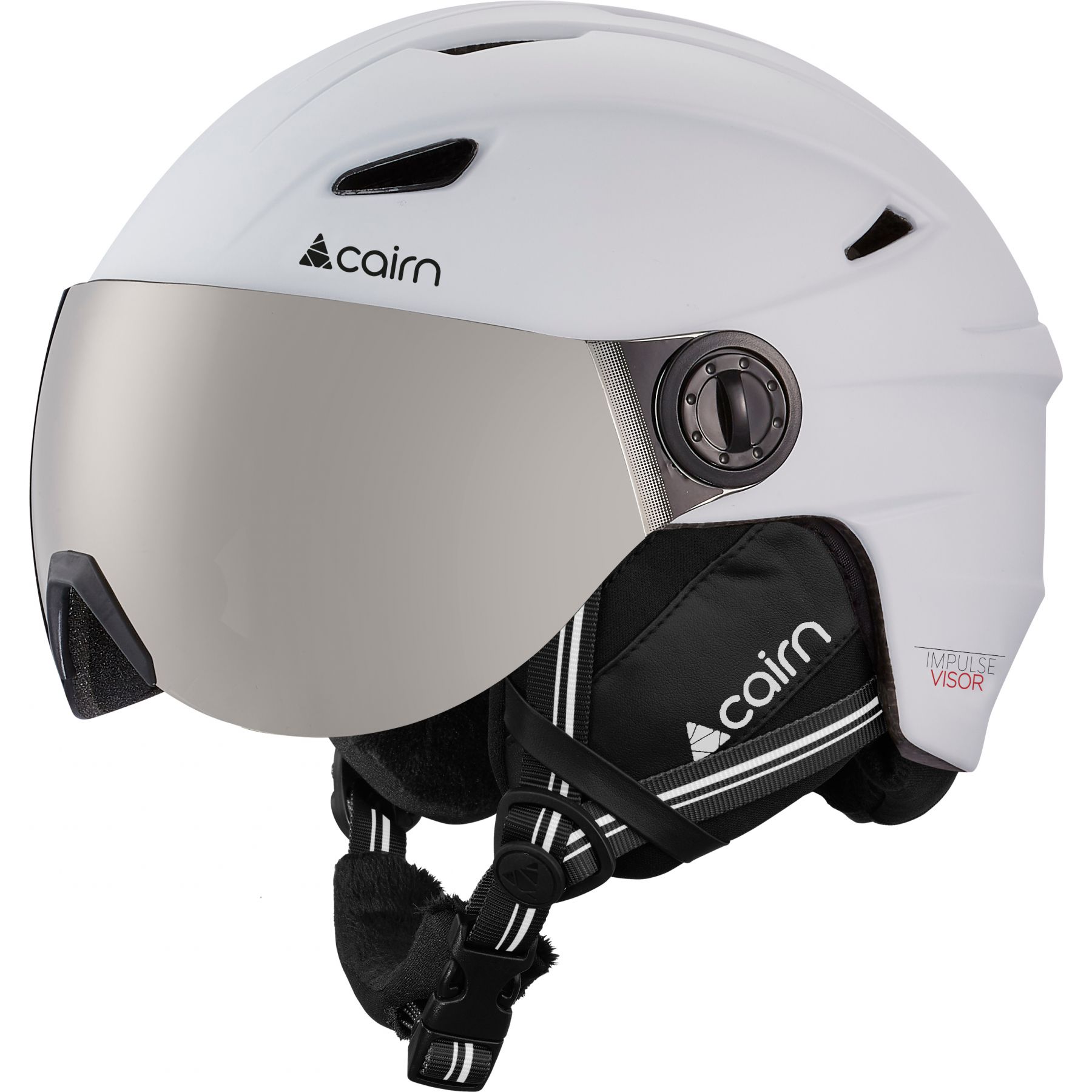 Cairn Impulse  Skihjelm Med Visir  Hvid