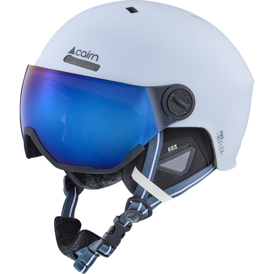 Cairn Reflex Visor  Skihjelm Med Visir  Mat Hvid