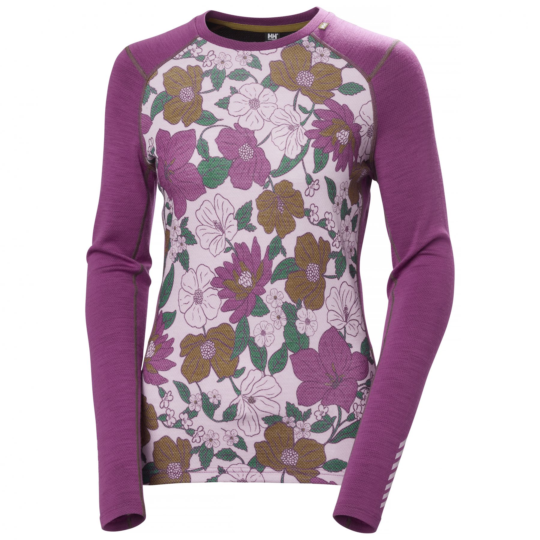 Helly Hansen Lifa Merino Midweight Graphic Crew  Dame  Lilla
