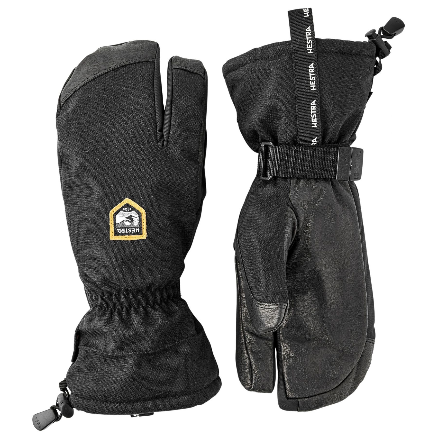 Hestra Czone Mountain  3 Finger Skihandsker  Sort