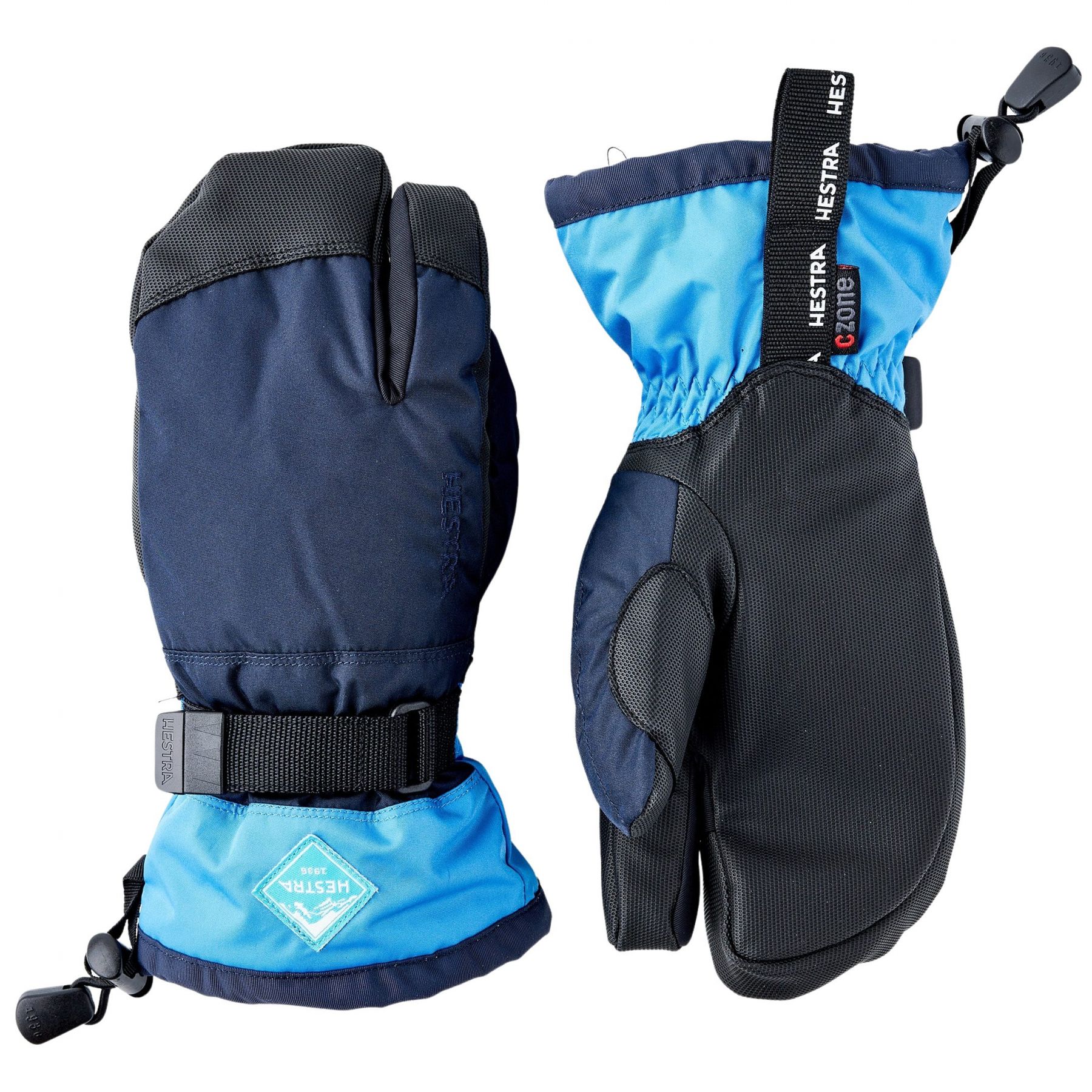 Hestra Gauntlet Czone  3 Finger Skihandsker  Junior  Blå