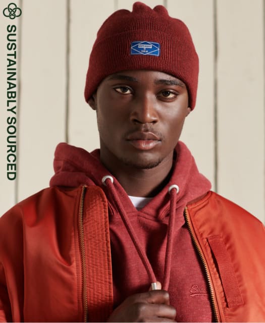 Superdry Sport   Unisex Worker Beanie   Smoked Cinnamon 1size