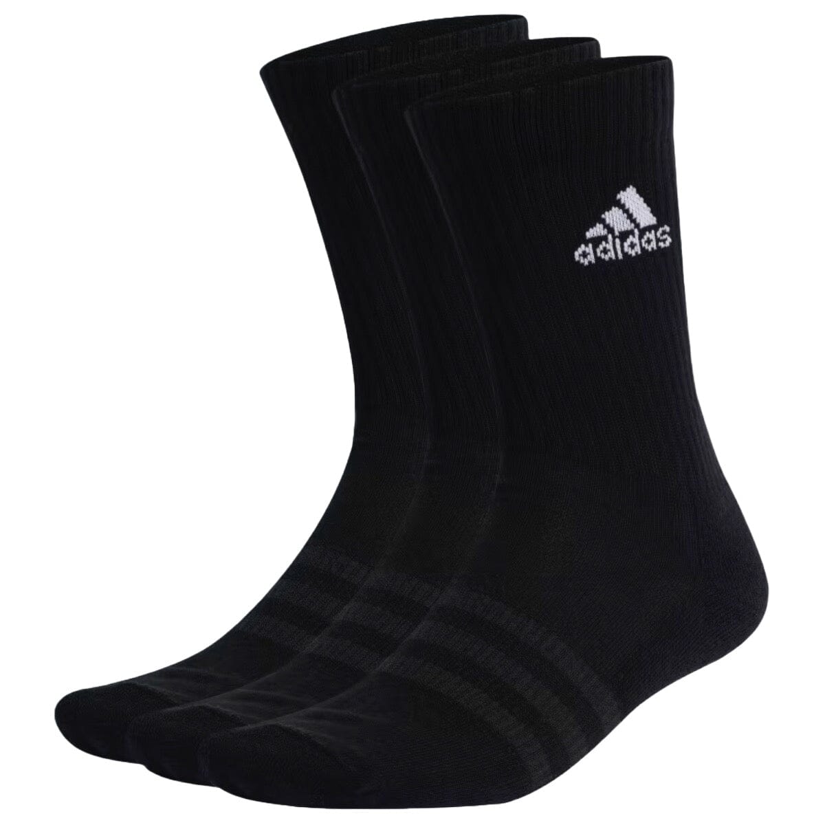 Adidas 3 Stripes Crew 3 Pak Strømper Sort