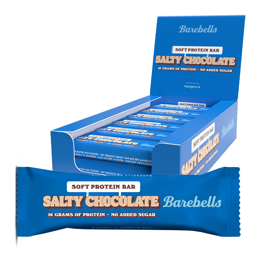 Barebells Soft Protein Bar   Salty Chocolate  12x 55g  Obs  Bedst Før 28 2 25