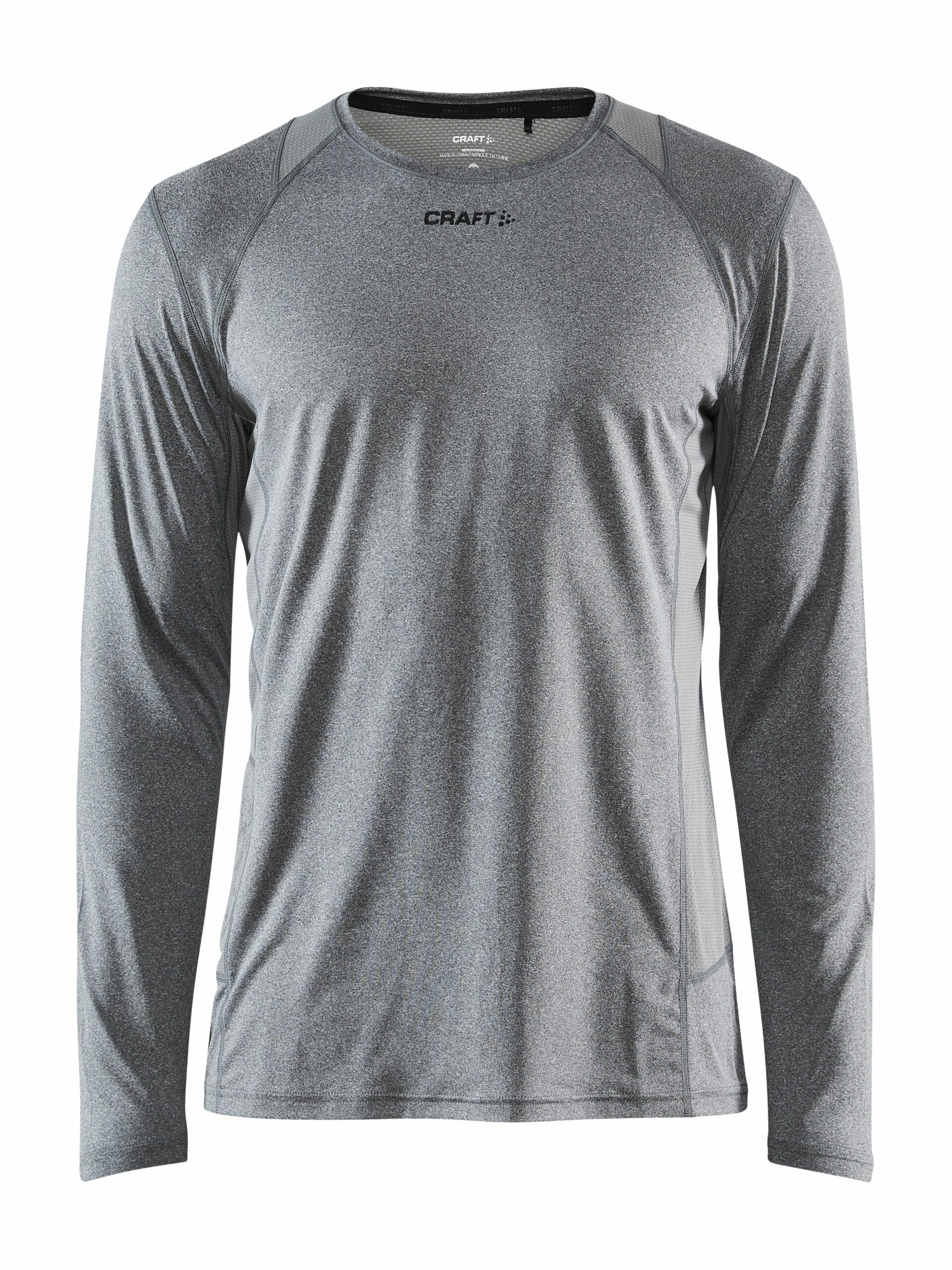 Craft   Adv Essence Ls Tee Maend   Dk Grey Melange Xs