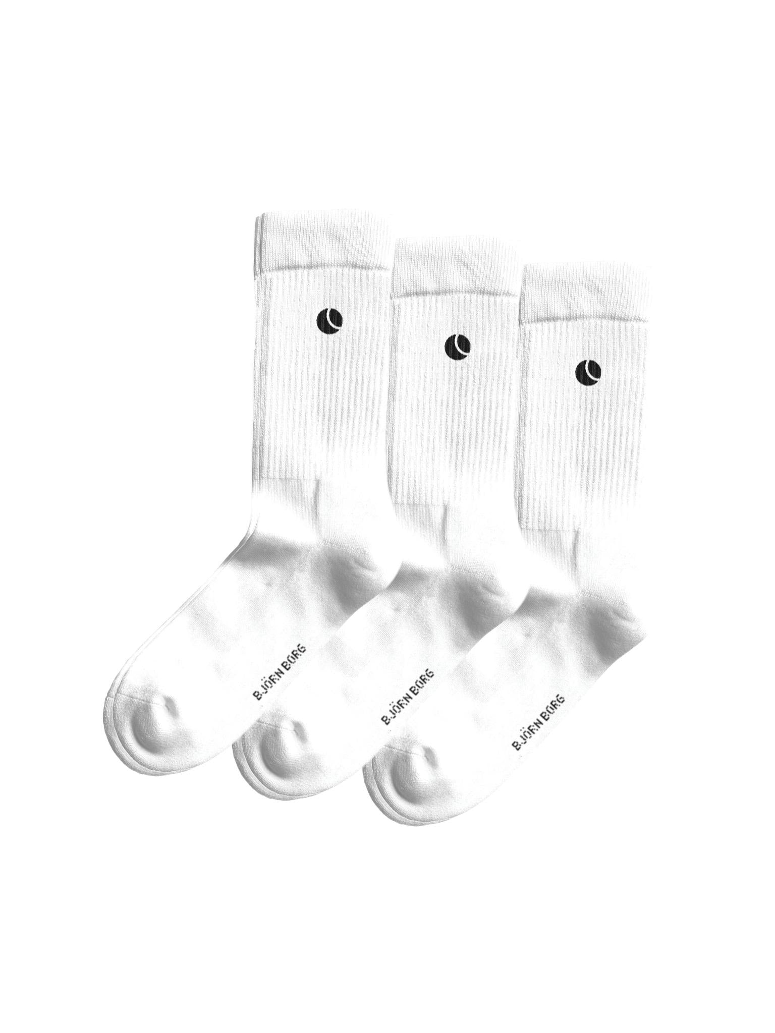 Bj? Rn Borg Classic Crew Sock 3 Pak  Hvid    36 40