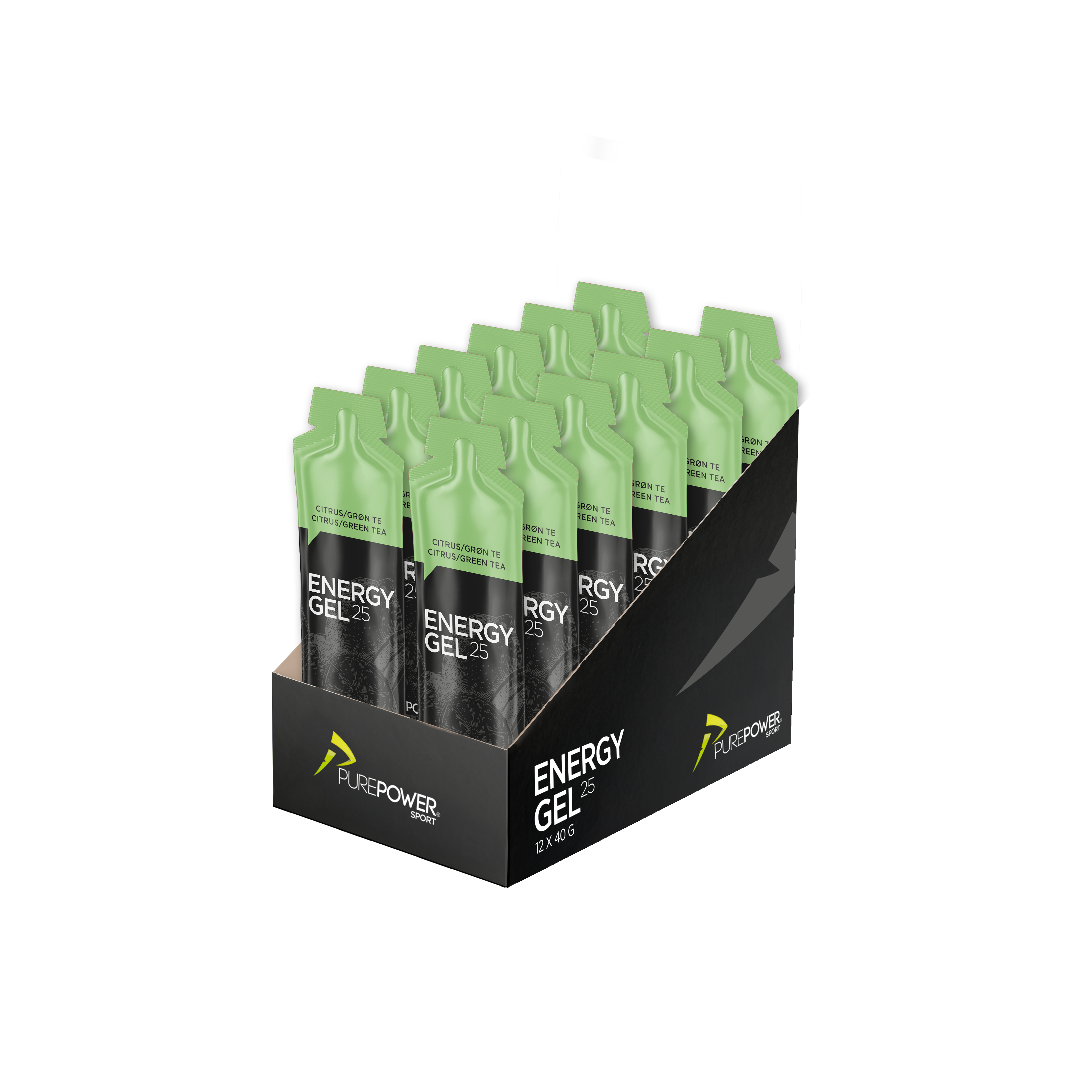Energy Gel Citrus Grøn Te 12 X 40 G